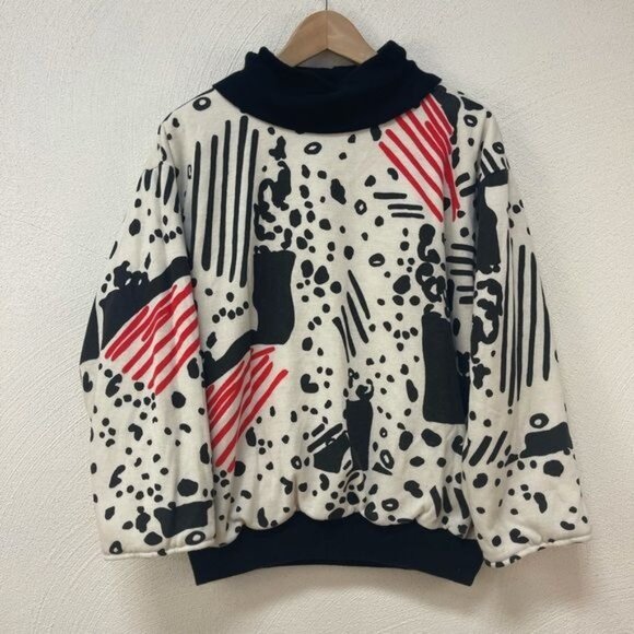 VTG 80's Reversible Pull Over People Art Sweater Keith Haring Style Made In USA - Picture 1 of 7